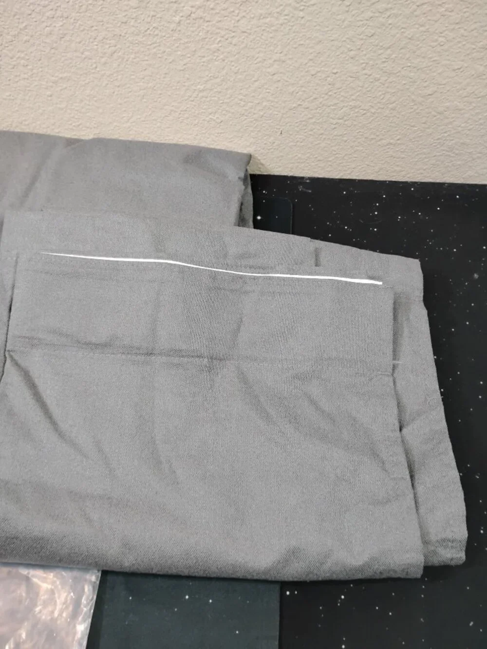 Set of 2 Grey Blackout Curtain Panels 96 x 66 Inches Lined Window Drapes Gray